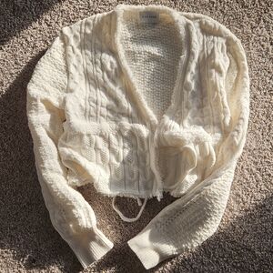 Cream Cable Knit Sweater